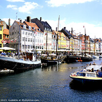 Buy canvas prints of Nyhavn Copenhagen Denmark by john hill