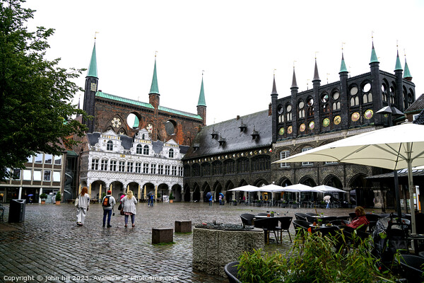 Lubeck townhall and square, Germany Picture Board by john hill