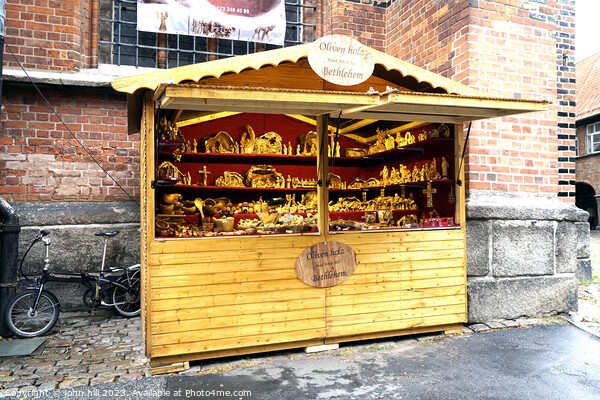 Religious kiosk Lubeck Germany Picture Board by john hill