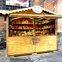 Buy canvas prints of Religious kiosk Lubeck Germany by john hill