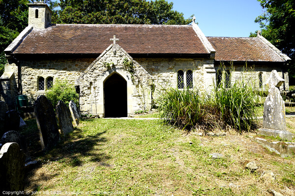 11th century Bonchurch church, Isle of Wight Picture Board by john hill
