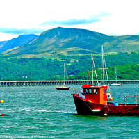 Buy canvas prints of Cadair Idris from Barmouth, Wales. by john hill