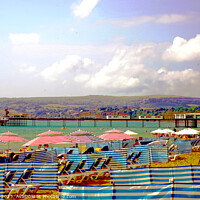Buy canvas prints of Summertime Serenity: Isle of Wight's Sandown by john hill