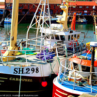 Buy canvas prints of Fishing boats, Scarborough, Yorkshire. by john hill