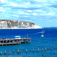 Buy canvas prints of Echoes of Time: Swanage's Historic & Modern Piers by john hill
