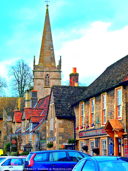 The church and houses on church street,Lacock,Wiltshire,uk Picture Board by john hill