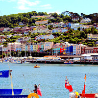 Buy canvas prints of Vivid Kingswear: A Dartmouth River Perspective by john hill