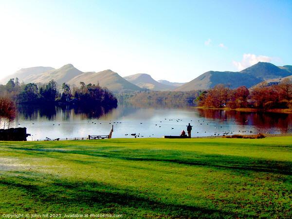 Sun-Kissed Derwentwater: Cumbria's Crown Jewel Picture Board by john hill