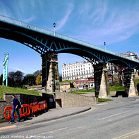 Buy canvas prints of Iconic Spa Footbridge, Scarborough's Heritage by john hill