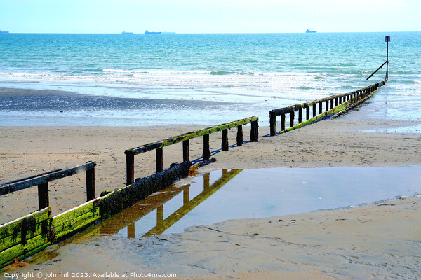 Dawn's Reflection at Shanklin Picture Board by john hill