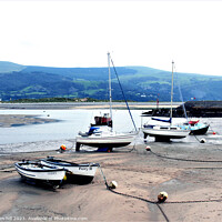 Buy canvas prints of Low Tide, Barmouth, Wales. UK by john hill
