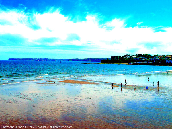 Tranquil Paignton Beach at Low Tide Picture Board by john hill