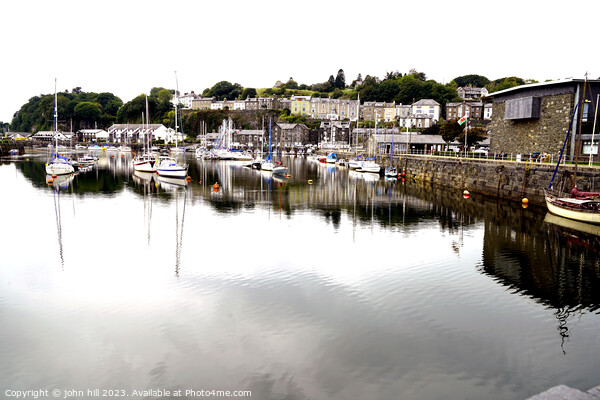 Serene Porthmadog Harbour Reflections Picture Board by john hill