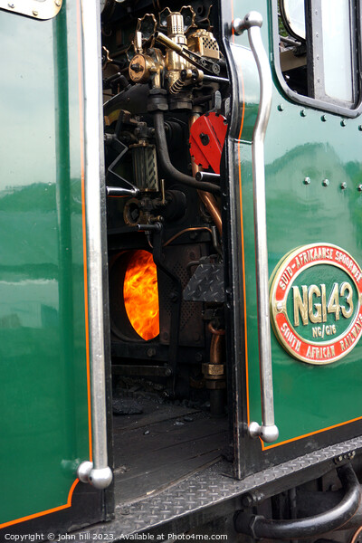 Footplate of NG143 steam engine. Picture Board by john hill