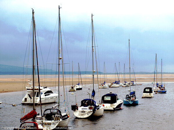 Serene Estuary: Yachts at Porthmadog Picture Board by john hill