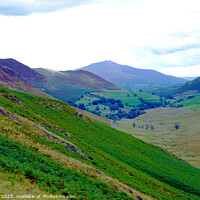 Buy canvas prints of Newlands valley and Skiddaw, Lake district, Cumbri by john hill