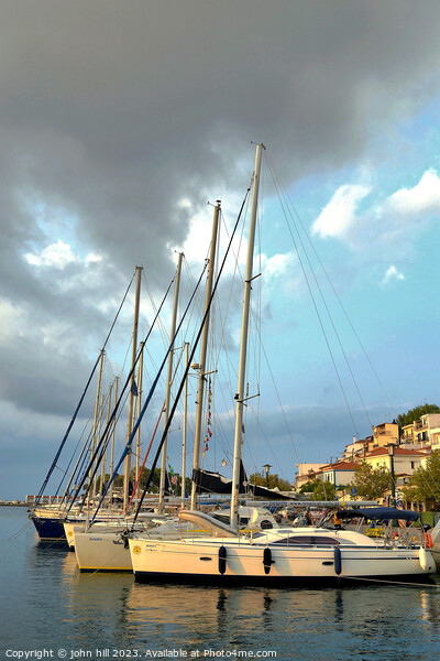 Serene Anchorage at Skiathos Picture Board by john hill