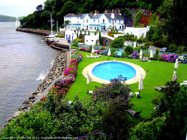 The Hotel, Portmeirion, Wales. Picture Board by john hill
