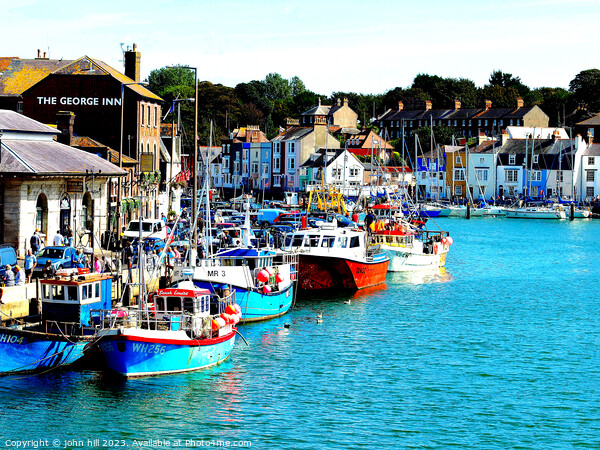 Fishing fleet, Weymouth, Dorset. Picture Board by john hill