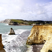 Buy canvas prints of Freshwater bay, Isle of Wight. by john hill