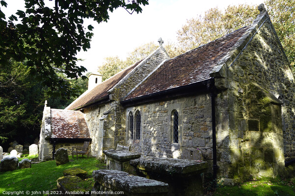 11th Century Church, Bonchurch, Isle of Wight Picture Board by john hill