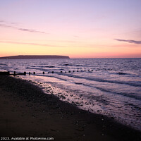 Buy canvas prints of Sunrise over Sandown bay, Isle of Wight by john hill