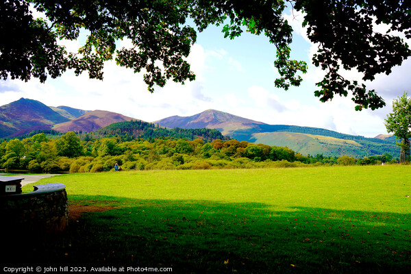 North Western fells and Grisdale Pike Keswick Cumbria Picture Board by john hill