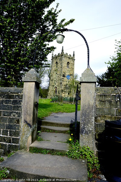 The 14th century church at Eyam, Derbyshire Picture Board by john hill