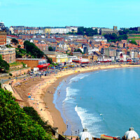 Buy canvas prints of Scarborough South beach Yorkshire by john hill
