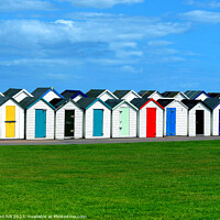 Buy canvas prints of Beach huts, Paignton, Devon. by john hill