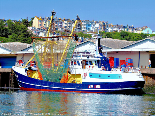 Fishing Trawler, Brixham, Devon Picture Board by john hill