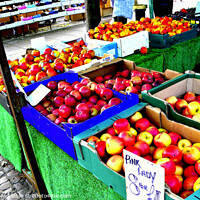 Buy canvas prints of Fresh fruit Market stall by john hill