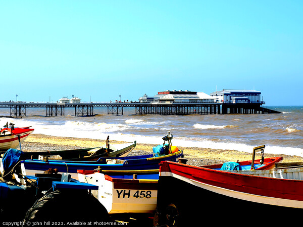 Fishing boats and pier at Cromer, Norfolk. Picture Board by john hill