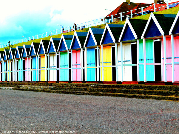 Beach Huts at Bridlington, Yorkshire. Picture Board by john hill