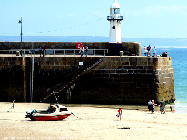 Smeaton's pier, St. Ives, Cornwall, UK. Picture Board by john hill