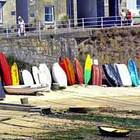 Buy canvas prints of Mousehole, Cornwall. by john hill