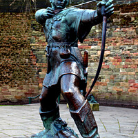Buy canvas prints of Robin Hood Statue, Nottingham by john hill