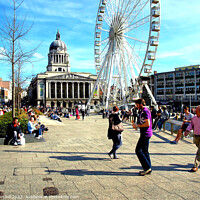 Buy canvas prints of City square. Nottingham. by john hill