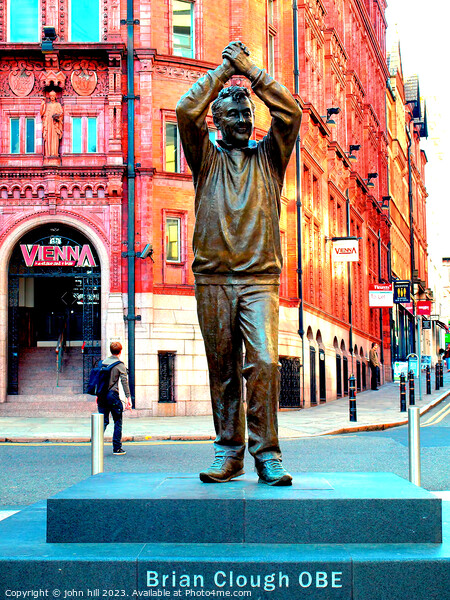 Brian Clough statue., Nottingham. Picture Board by john hill