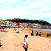 Buy canvas prints of South beach, Scarborough, Yorkshire. by john hill