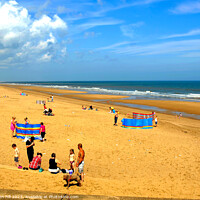 Buy canvas prints of Beach, Ingoldmells Point, Skegness. by john hill