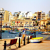 Buy canvas prints of St.Julian's Bay, Malta. by john hill