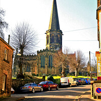 Buy canvas prints of All Saints church, Bakewell, Derbyshire. by john hill