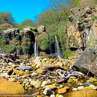 Buy canvas prints of Hayburn Wyke waterfall, Scarborough Yorkshire. by john hill
