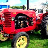 Buy canvas prints of 1948 Vintage Massey Harris 744 PD tractor. by john hill