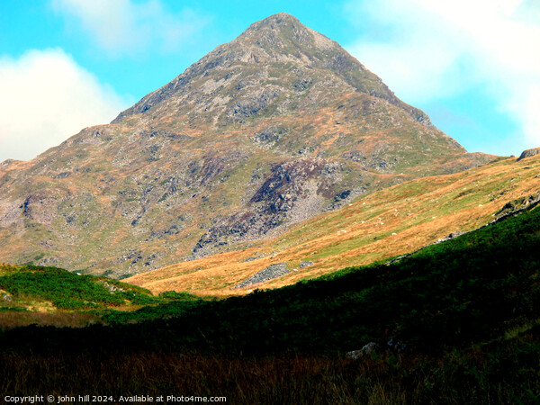 The peak of Cnicht mountain, Snowdonia. Picture Board by john hill