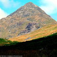 Buy canvas prints of The peak of Cnicht mountain, Snowdonia. by john hill