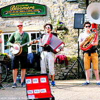 Buy canvas prints of Busking at Bakewell, Derbyshire. by john hill