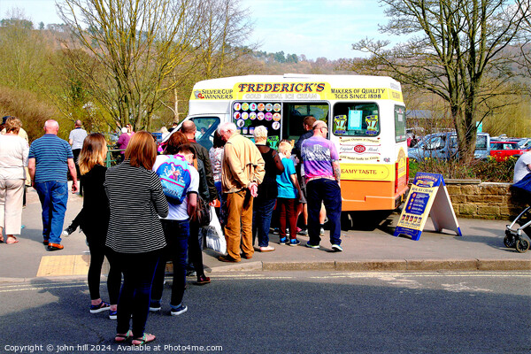 Queueing for ice cream. Picture Board by john hill
