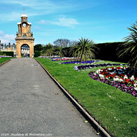 Buy canvas prints of South cliff gardens, Scarborough, Yorkshire. by john hill